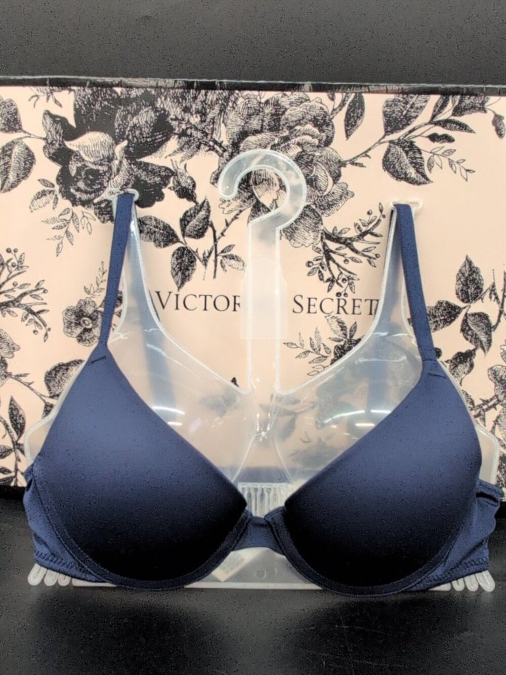 Victoria Secret Pink Wear Everywhere Push Up Bra 32B Midnight Navy